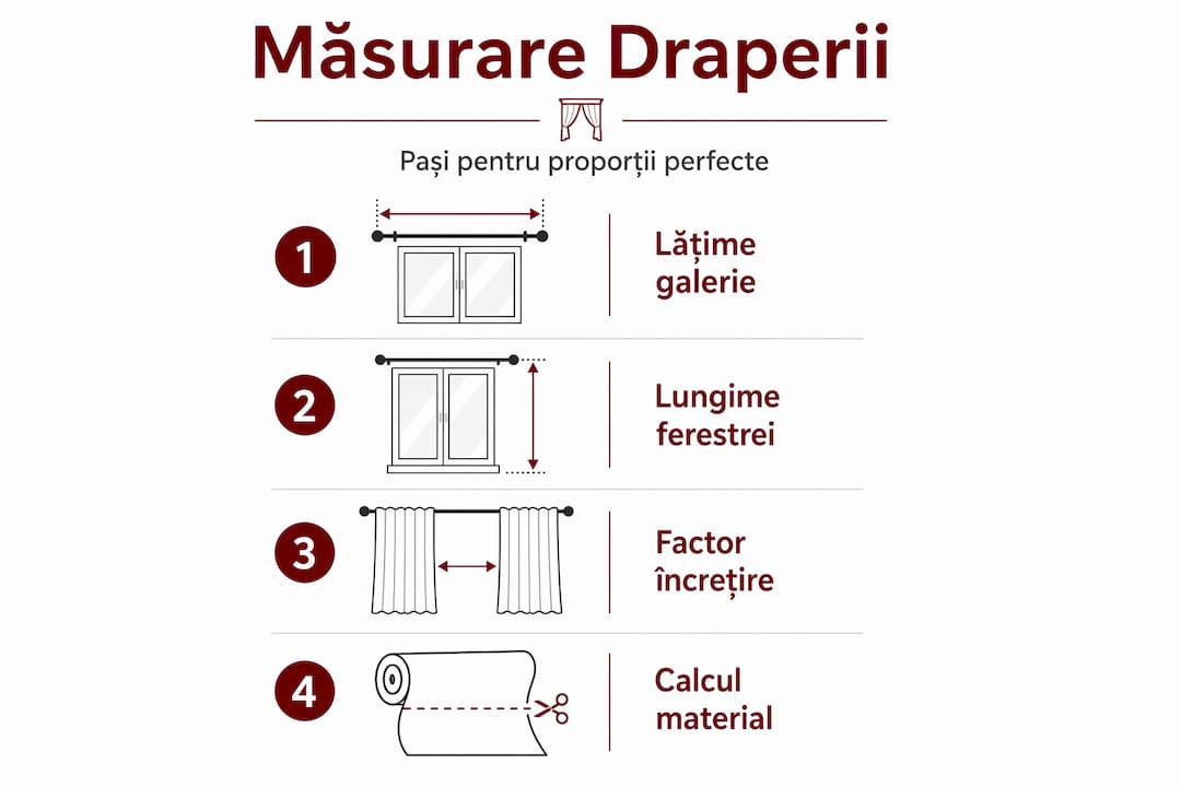 Infografic: Cum să măsori corect pentru draperii