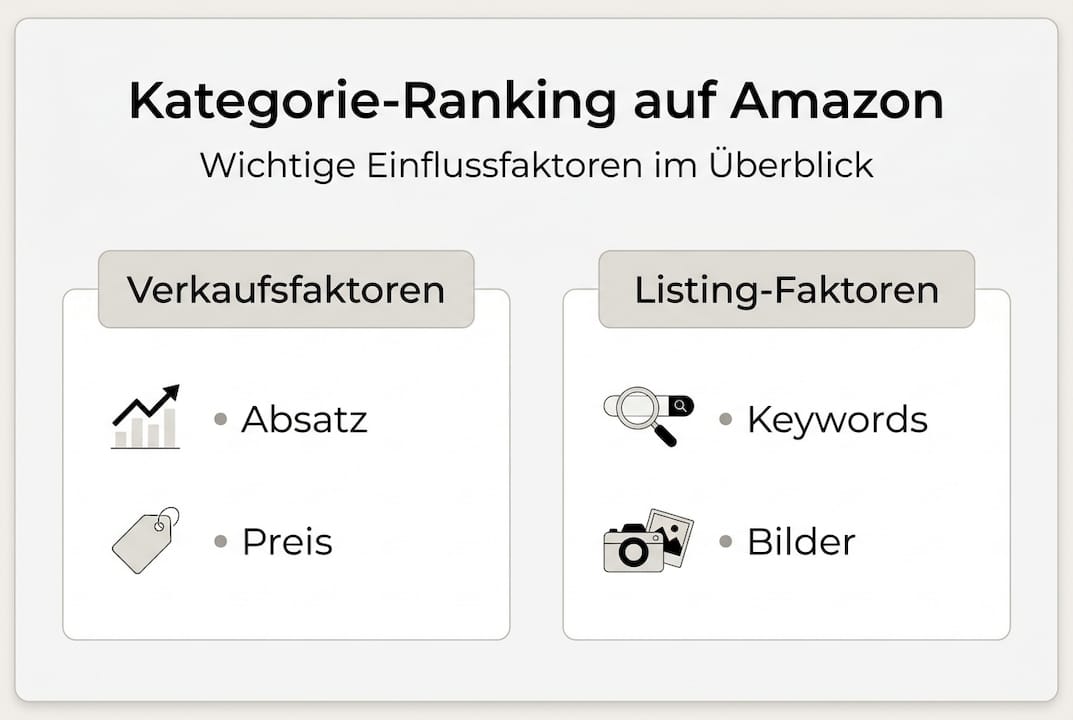 Infografik: Die wichtigsten Einflussfaktoren für das Ranking in Kategorien