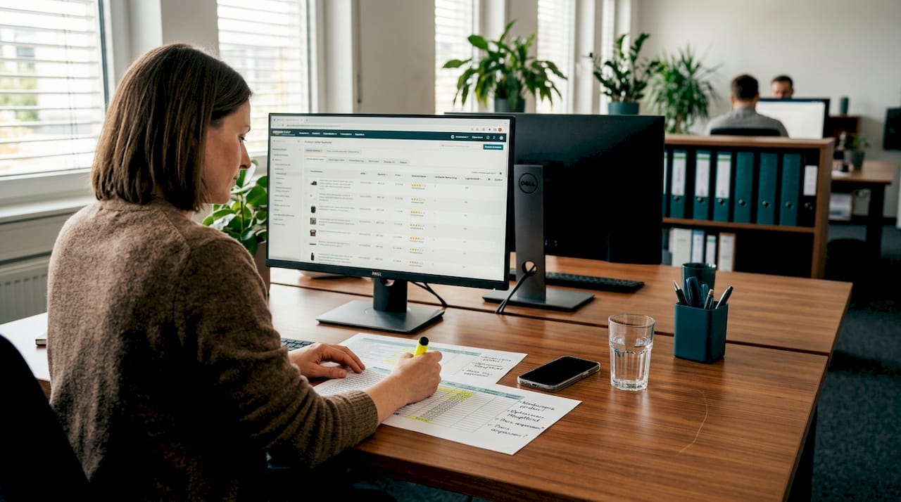 Unsere Produktexpertin analysiert die Listendaten, um die BSR gezielt zu verbessern.