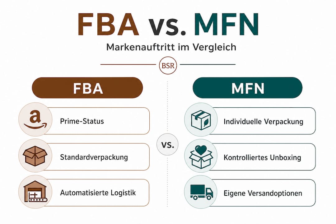 Infografik: FBA vs. MFN – Marken im Vergleich auf Amazon