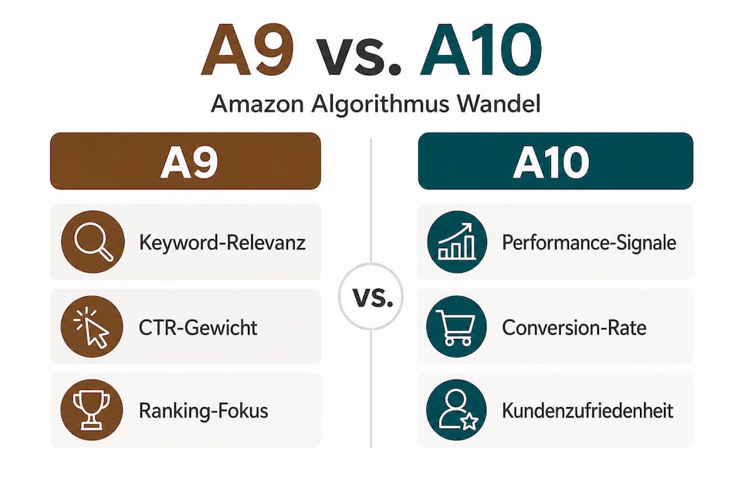 Vergleich der Algorithmen A9 und A10 – anschauliche Übersicht als Infografik