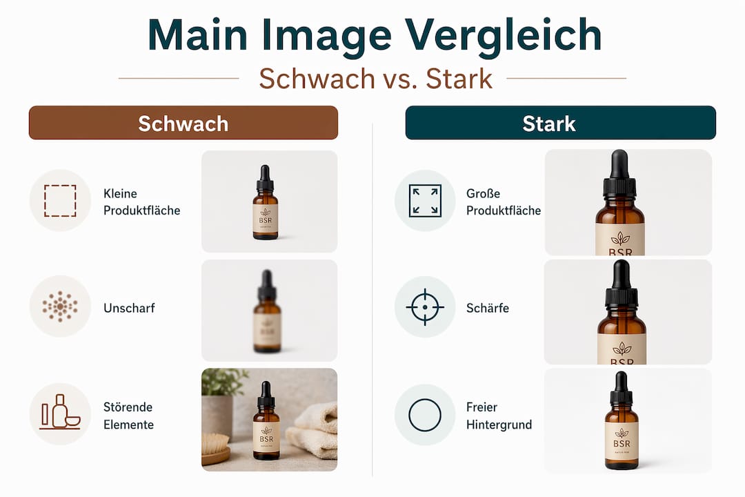 Infografik: Hauptbild im direkten Vergleich – schwach oder stark?