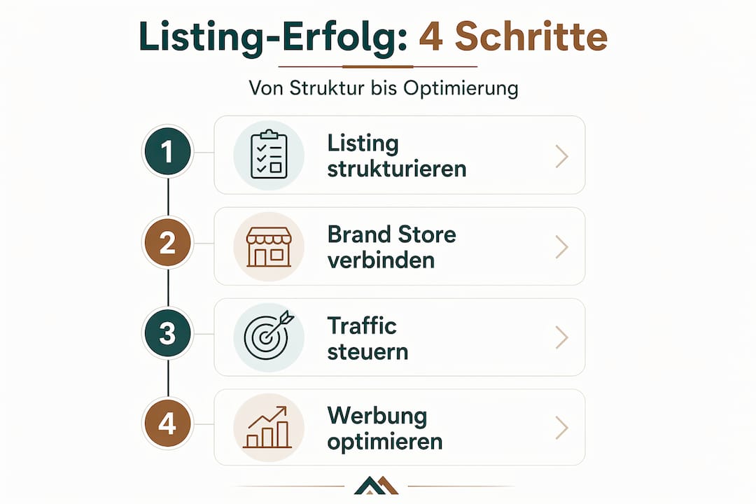 Infografik: Die wichtigsten Schritte für ein erfolgreiches Amazon-Listing deiner eigenen Marke