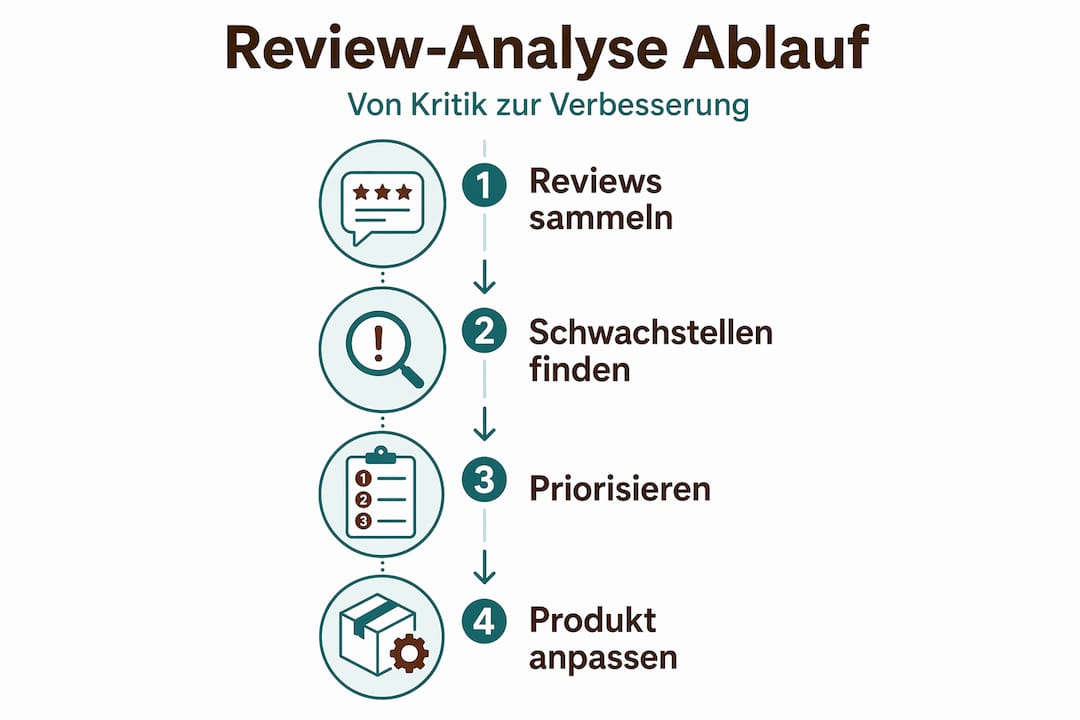 Infografik: So läuft die Analyse von Kundenbewertungen im Online-Handel ab