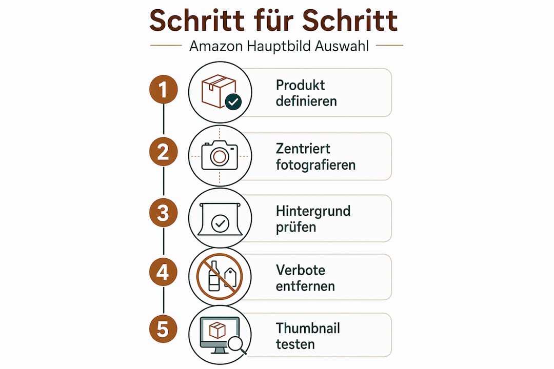 Infografik: So findest du das perfekte Produktbild für Amazon – Schritt für Schritt