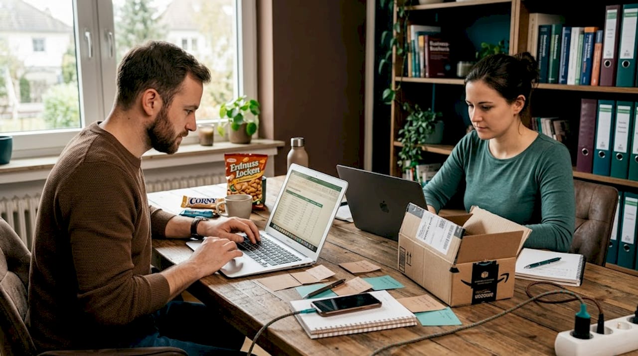 Ein Team entwickelt einen automatisierten Ablauf für das Einstellen von Produkten auf Amazon.