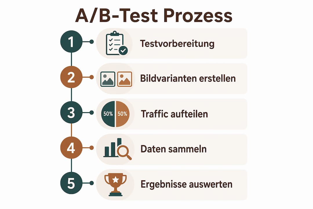 Übersichtsgrafik: So läuft ein A/B-Test Schritt für Schritt ab