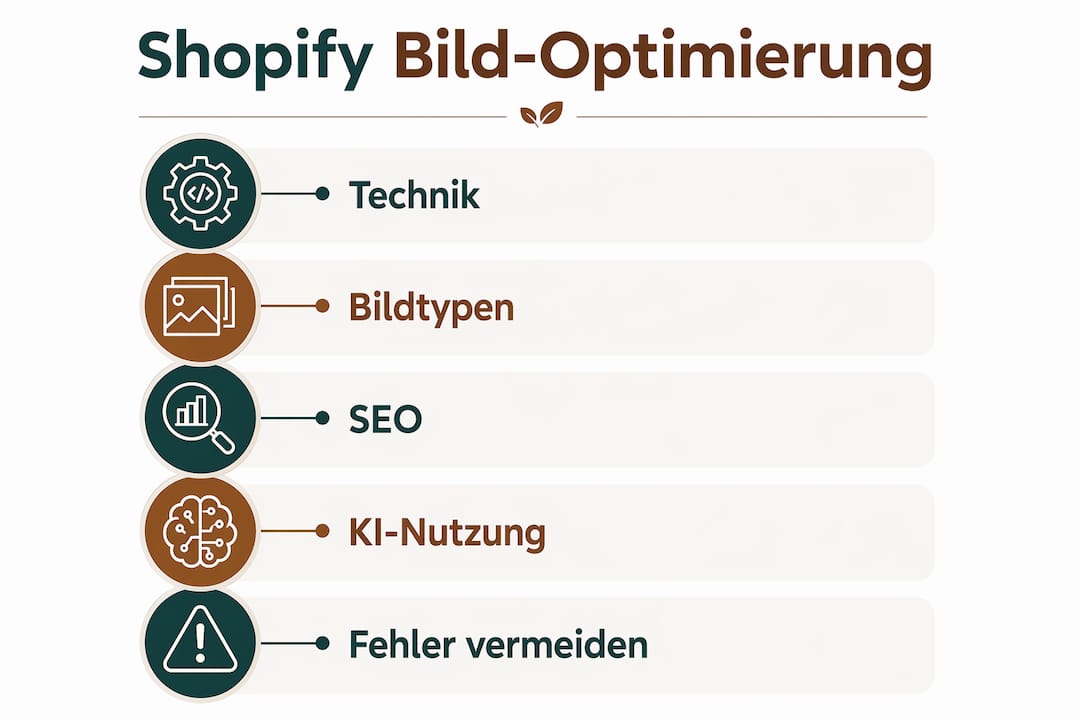 Schritt-für-Schritt-Anleitung: So optimieren Sie Ihre Bilder für Shopify – die fünf wichtigsten Maßnahmen auf einen Blick