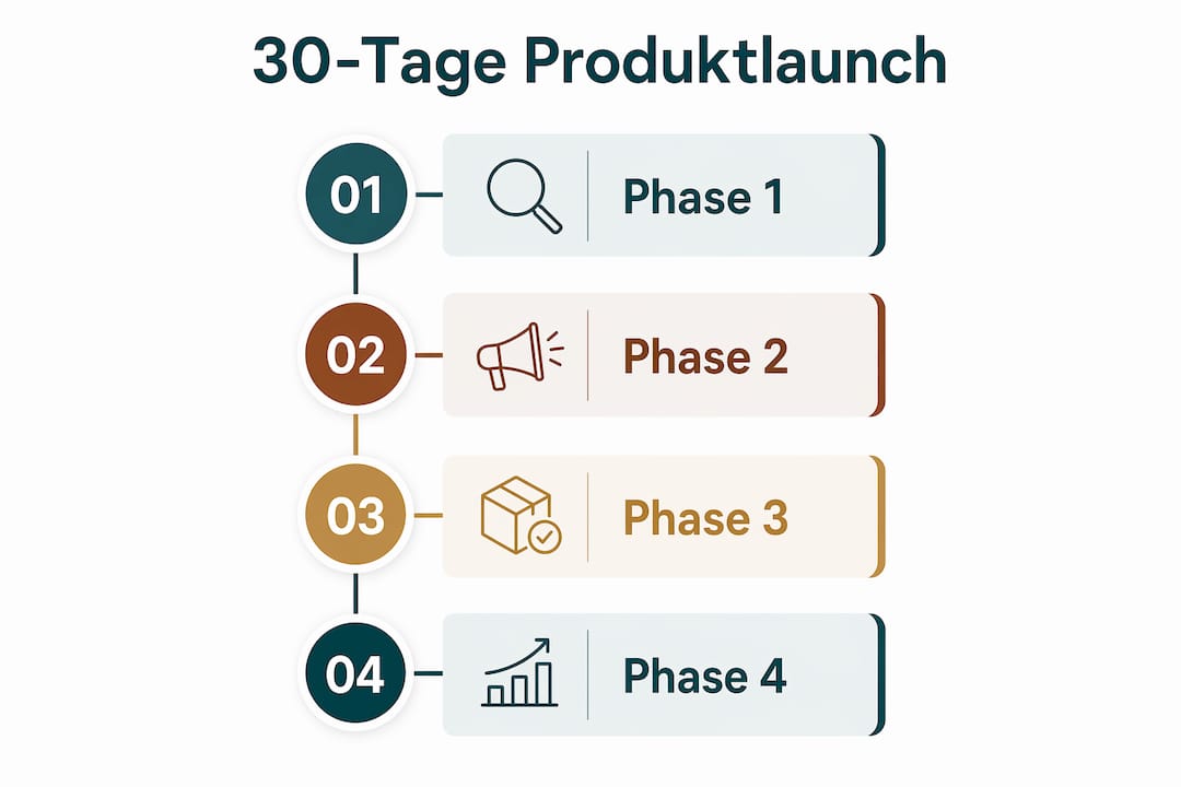 Übersichtsgrafik: 30-tägiger Fahrplan für einen erfolgreichen Produktlaunch
