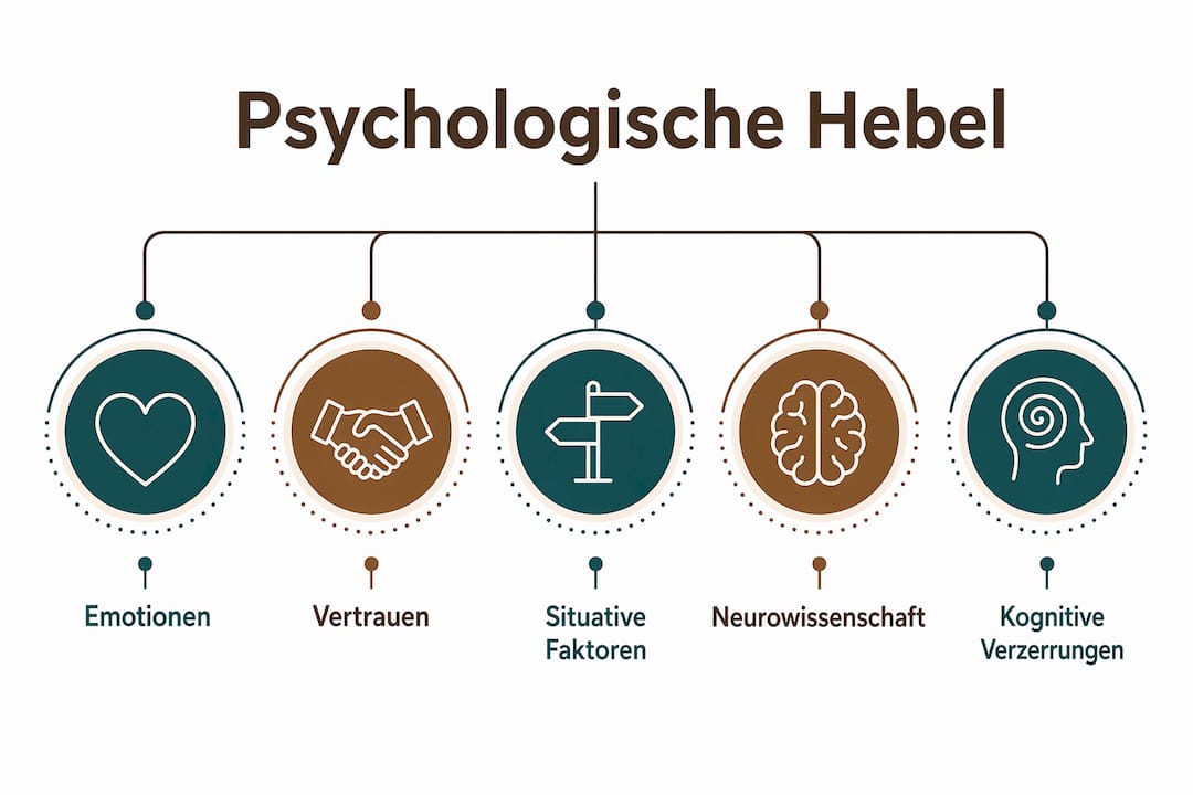 Grafik: Psychologische Einflussfaktoren bei Kaufentscheidungen