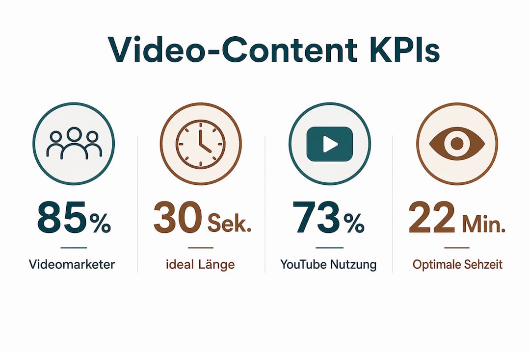 Übersichtliche Infografik mit den wichtigsten Zahlen und Fakten rund um Video-Content