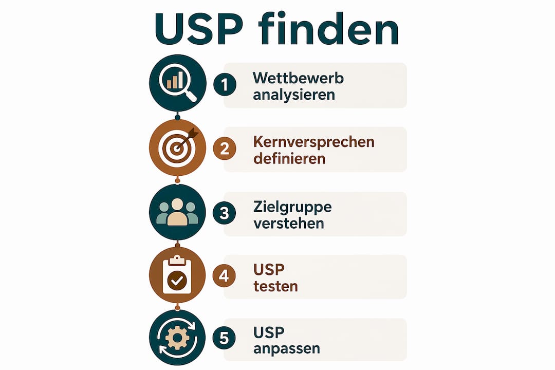 Übersicht: In 5 Schritten zur einzigartigen Positionierung Ihres Unternehmens