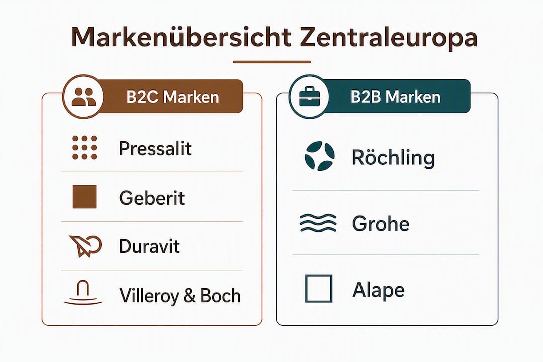 Übersichtsgrafik: Die wichtigsten Marken in Zentraleuropa auf einen Blick