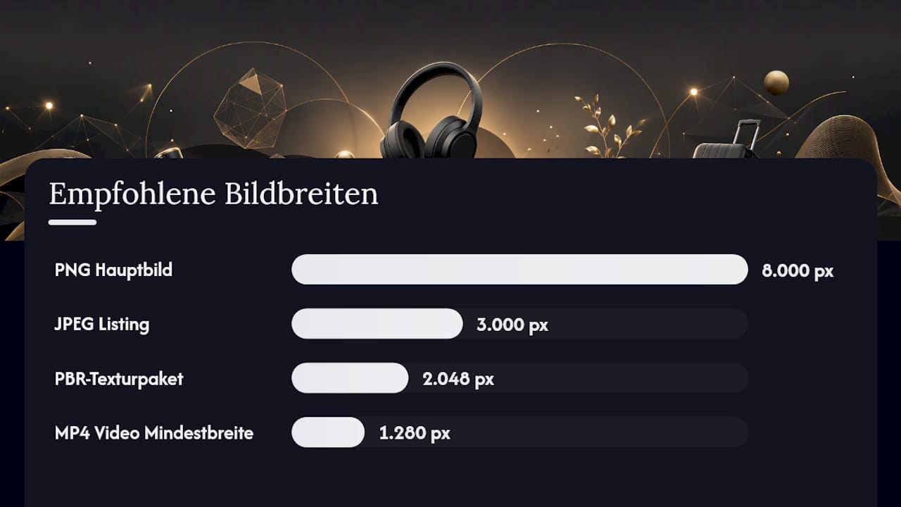Welche Dateiformate und technischen Anforderungen gelten für Amazon? — overview diagram