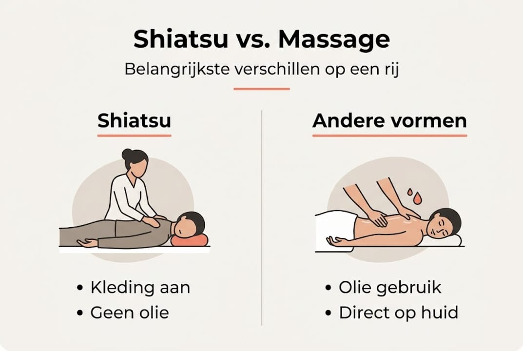 Infographic: Wat is het verschil tussen shiatsu en traditionele massages?
