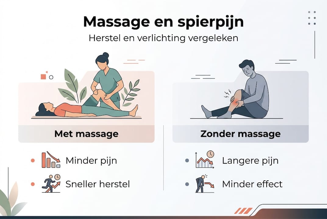 Infographic: Wat doet een massage bij spierpijn – wel of geen effect?