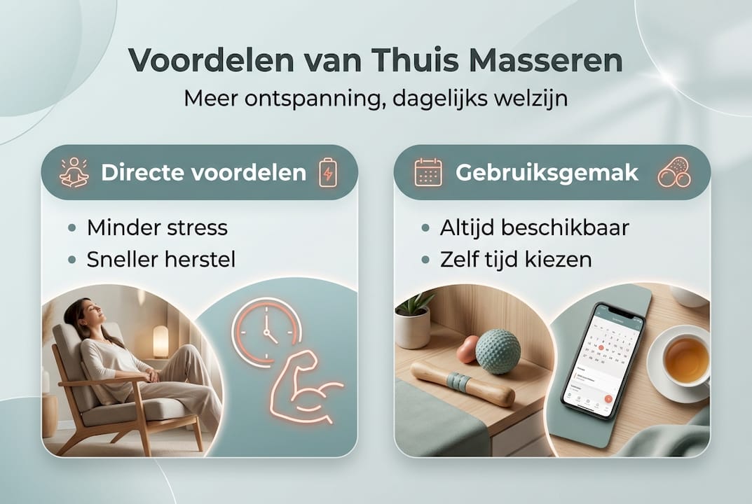 Infographic: de voordelen en het gemak van een massage bij je thuis