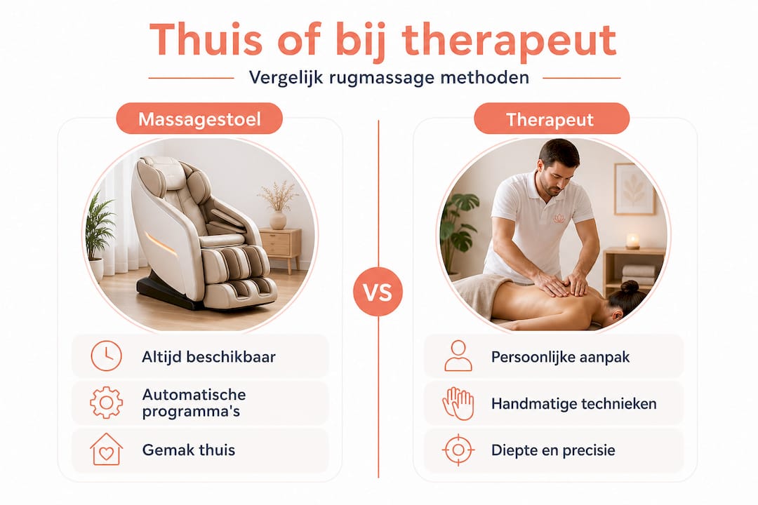Infographic: massagestoel versus professionele massage – wat past het beste bij jou?