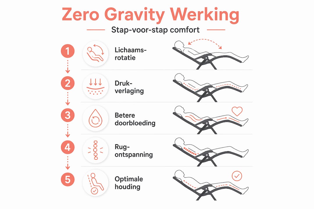 Infographic: hoe werkt een zero gravity stoel?