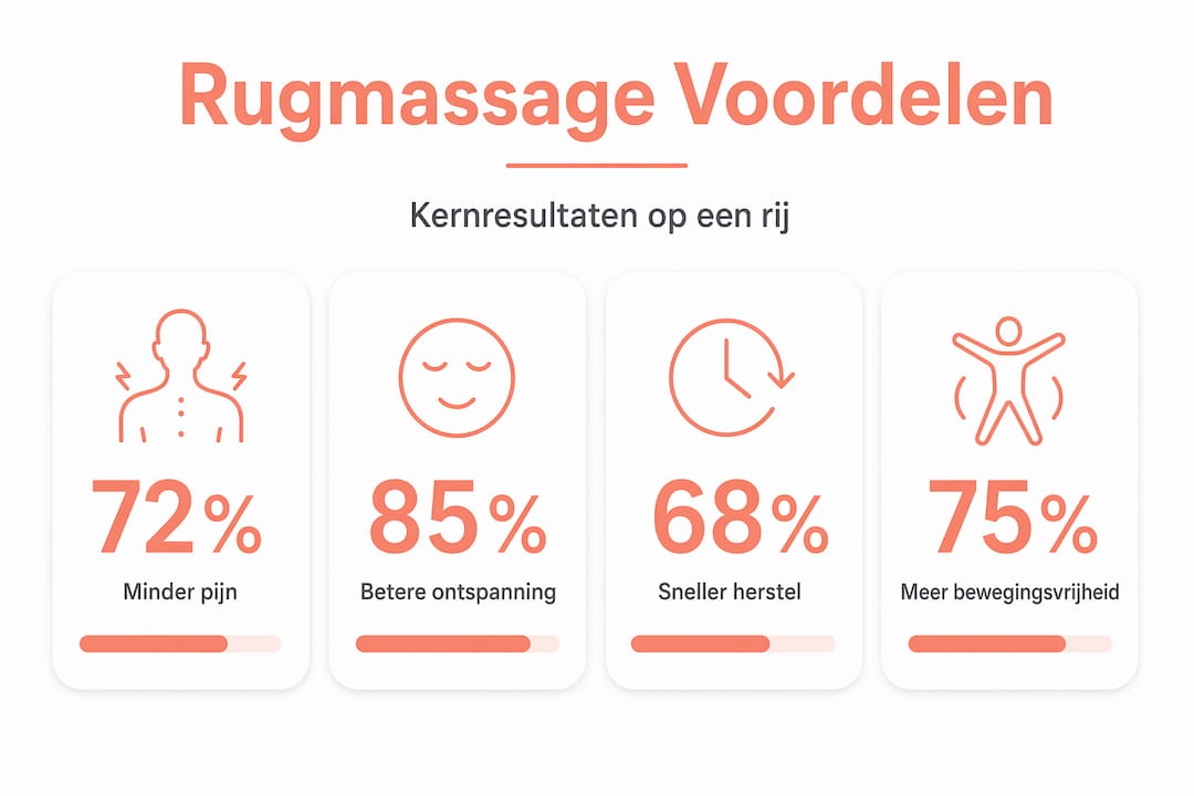 Infographic: de belangrijkste voordelen van een rugmassage op een rij