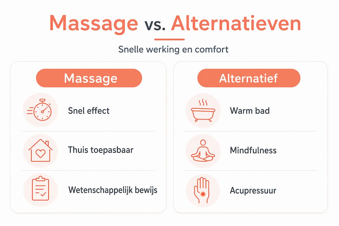 Infographic: massage versus andere oplossingen voor een betere nachtrust