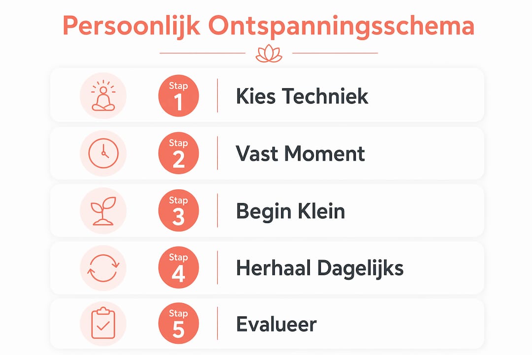 Infographic: zo stel je stap voor stap je eigen ontspanningsroutine samen