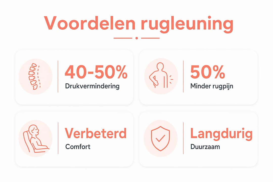 Infographic: de grootste pluspunten van een verstelbare rugleuning op een rij