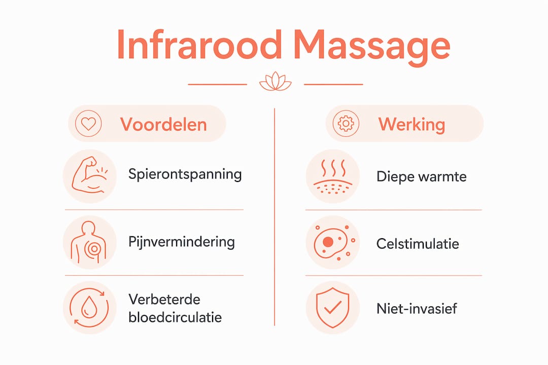 Infographic: De voordelen en werking van een infraroodmassage