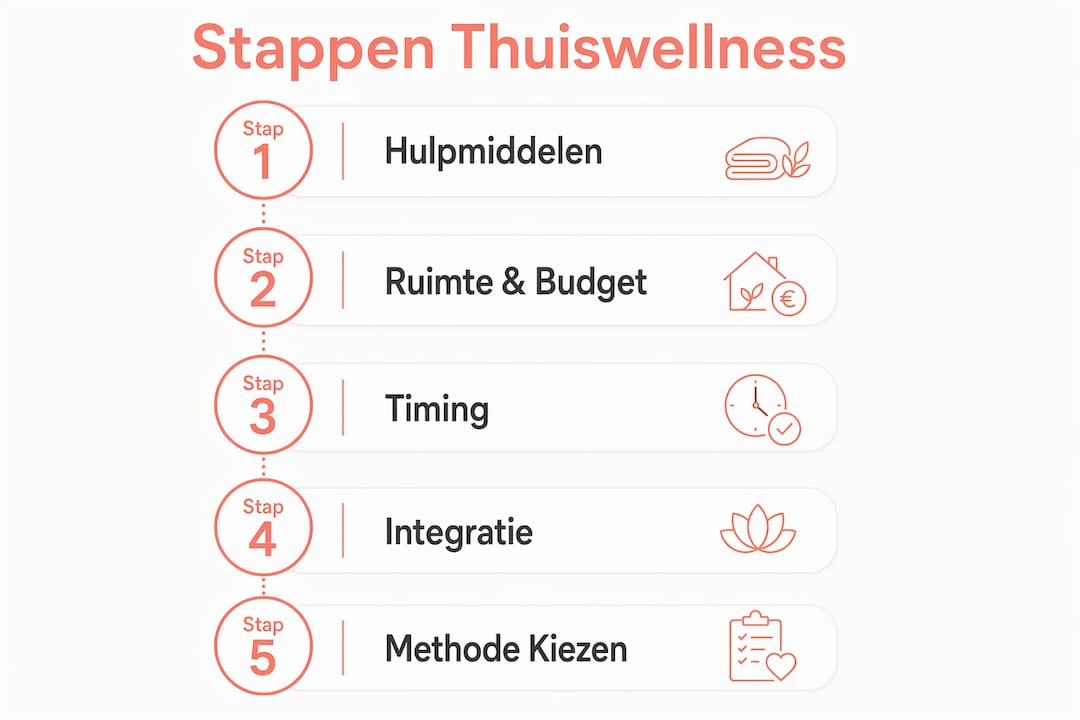 Infographic: Stappenplan voor het creëren van een wellnesshoek in huis