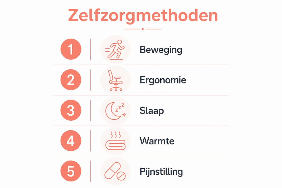 Infographic: vijf praktische tips om zelf iets te doen tegen rugpijn