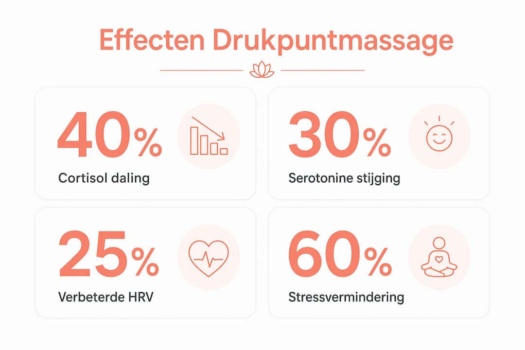 Overzichtelijke infographic met de belangrijkste cijfers over drukpuntmassage