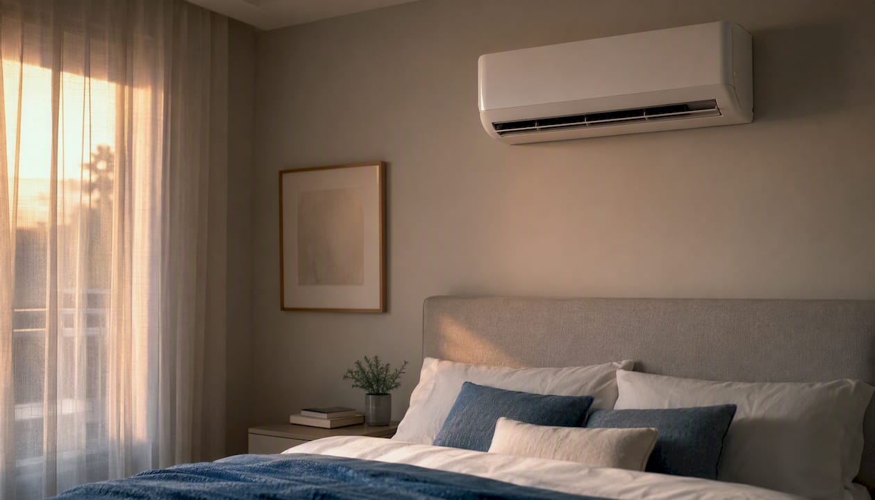 Indoor air conditioning unit running quietly