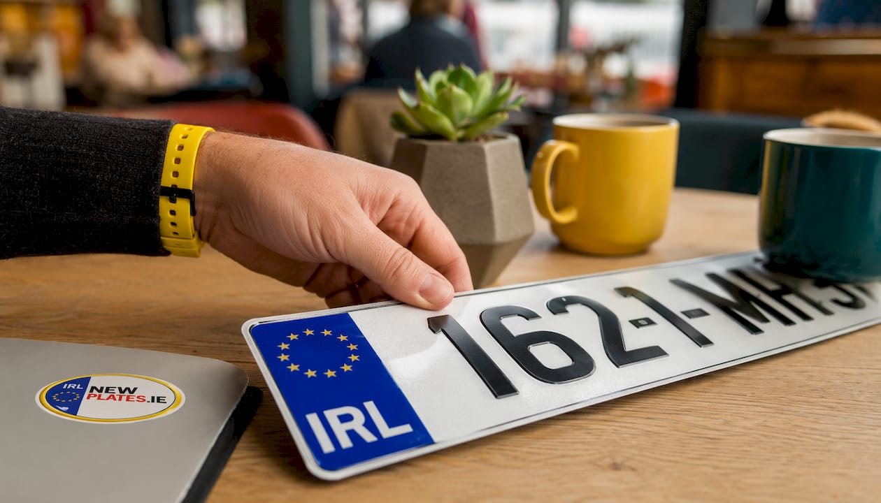 Close-up inspection of 3D gel custom number plate