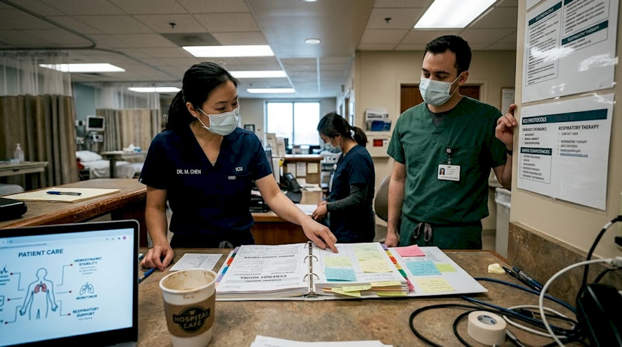 ICU staff discuss care domain frameworks