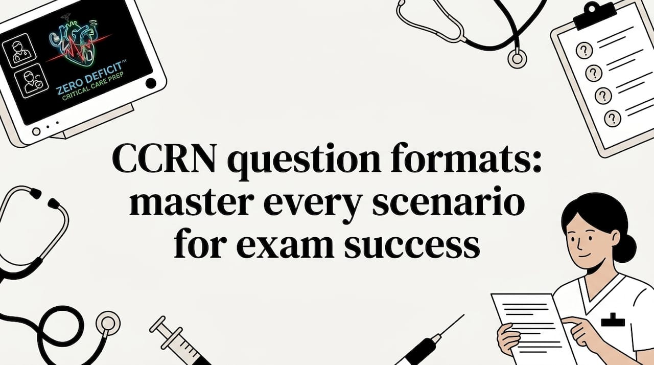 Editorial CCRN exam title card illustration