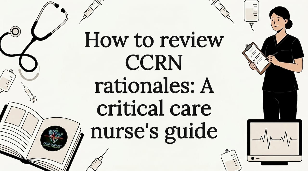 Decorative title card illustration for critical care nursing
