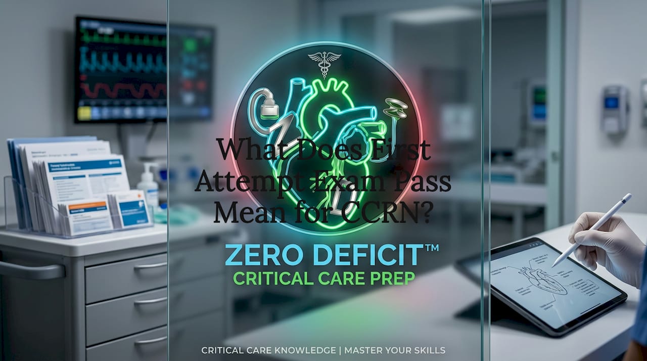 Decorative editorial title card for CCRN first attempt article