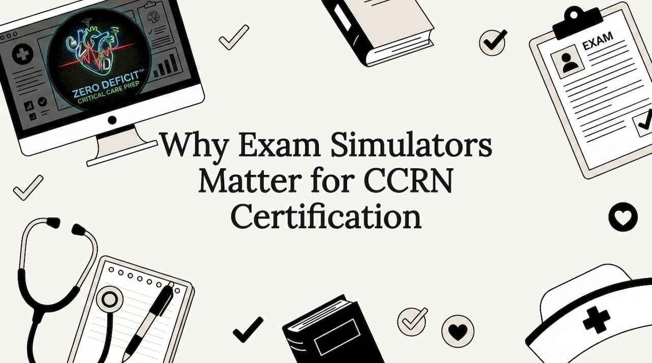 Decorative title card for CCRN exam simulators