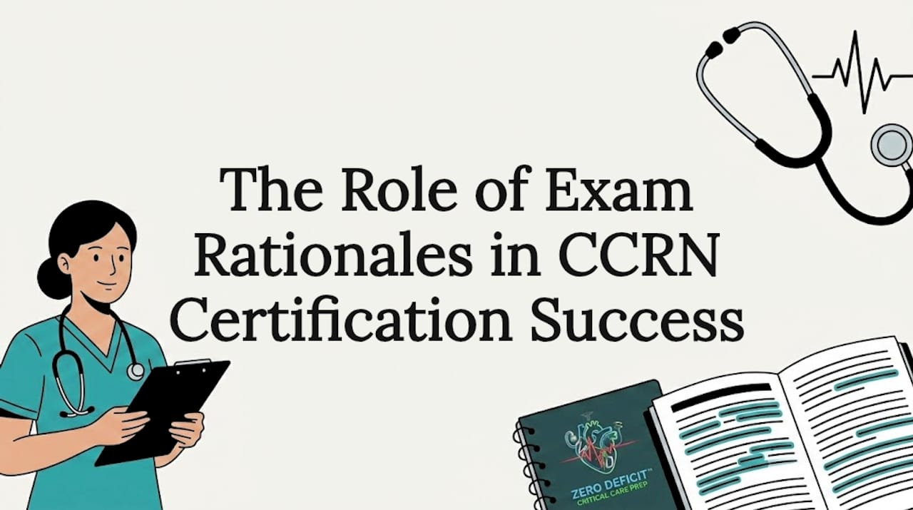 Decorative CCRN certification title card illustration