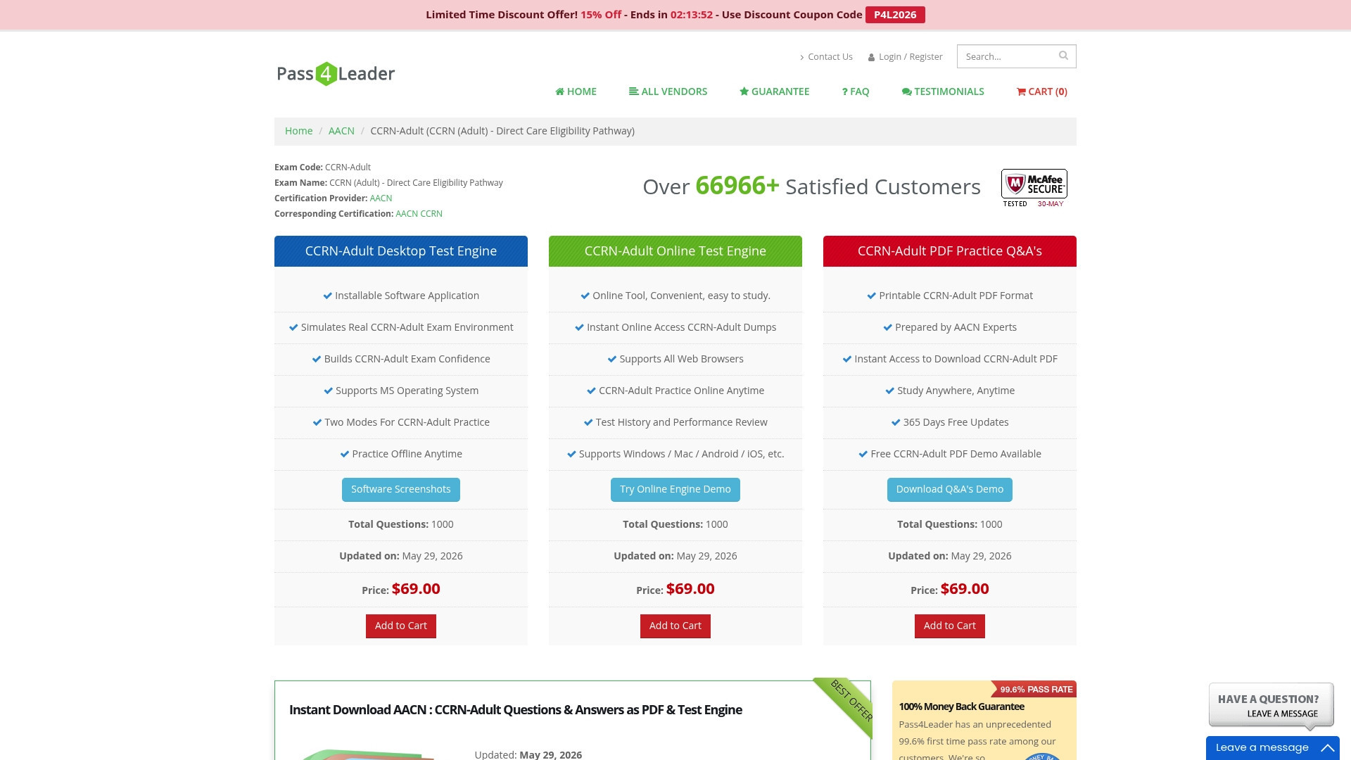 https://gcgapremium.pass4leader.com/AACN/CCRN-Adult-exam.html