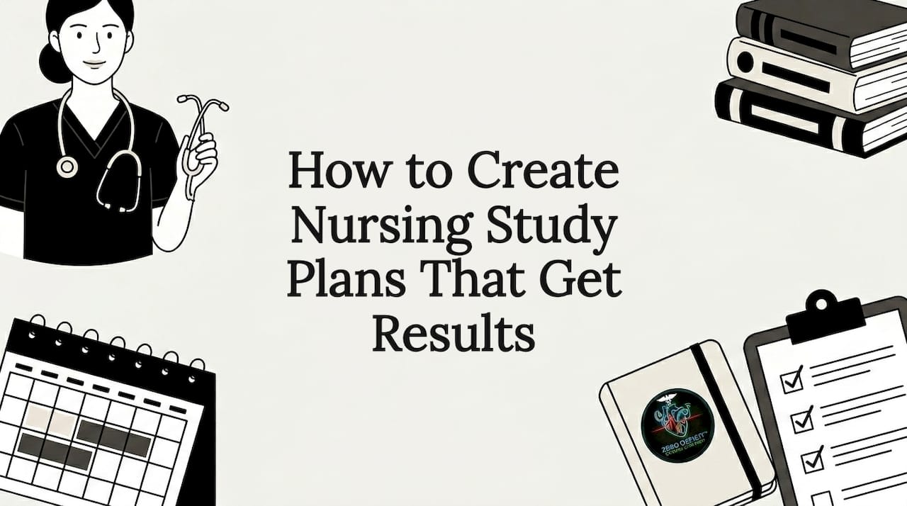 Decorative nursing study plan title card