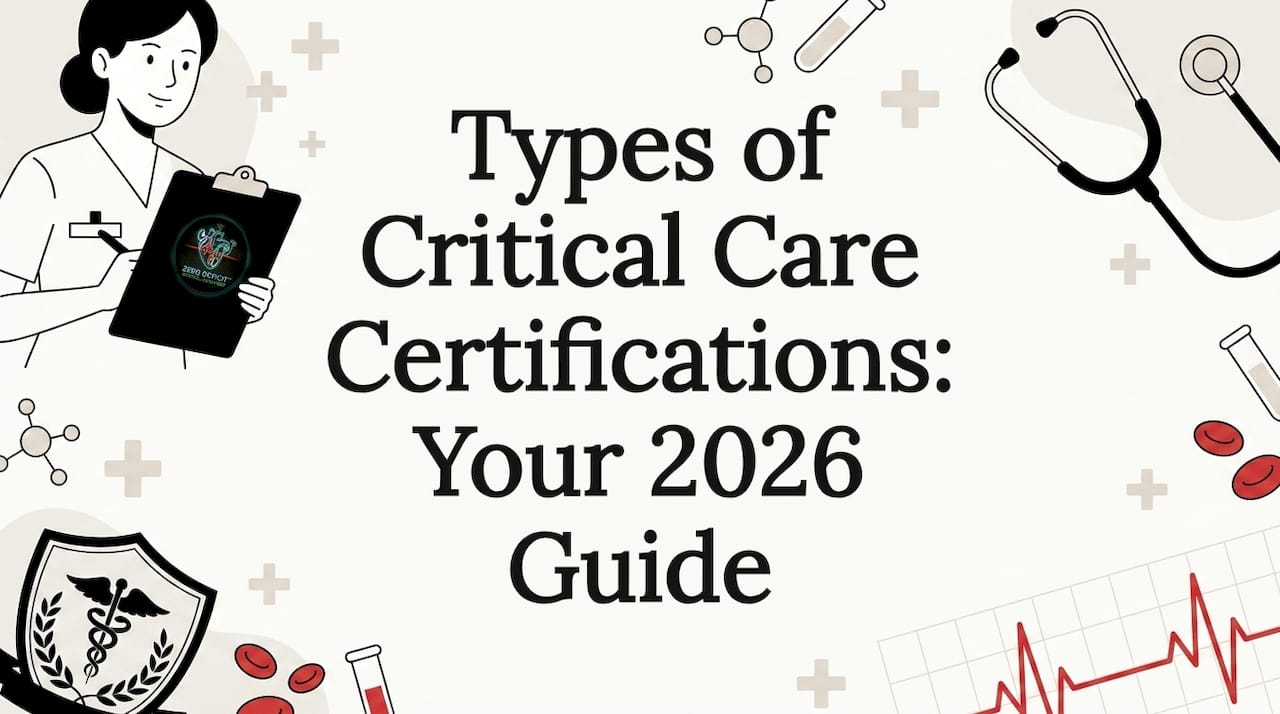 Decorative critical care certification title card
