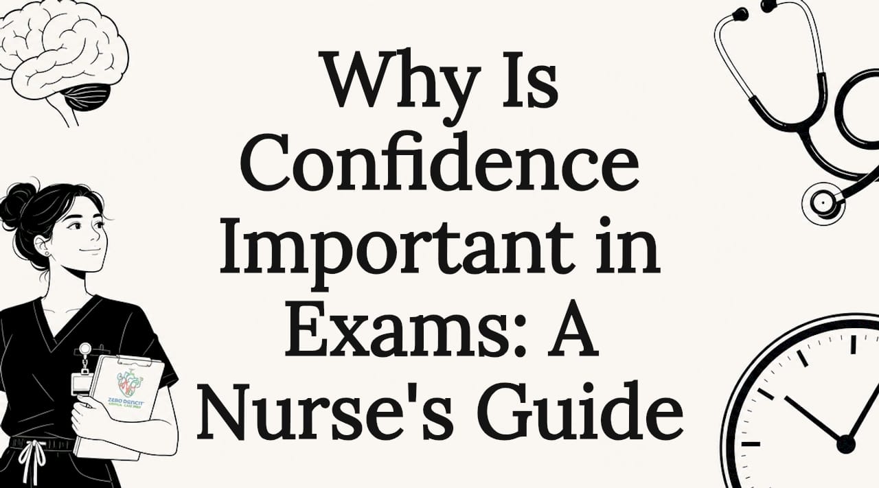 Decorative professional nurse exam title card