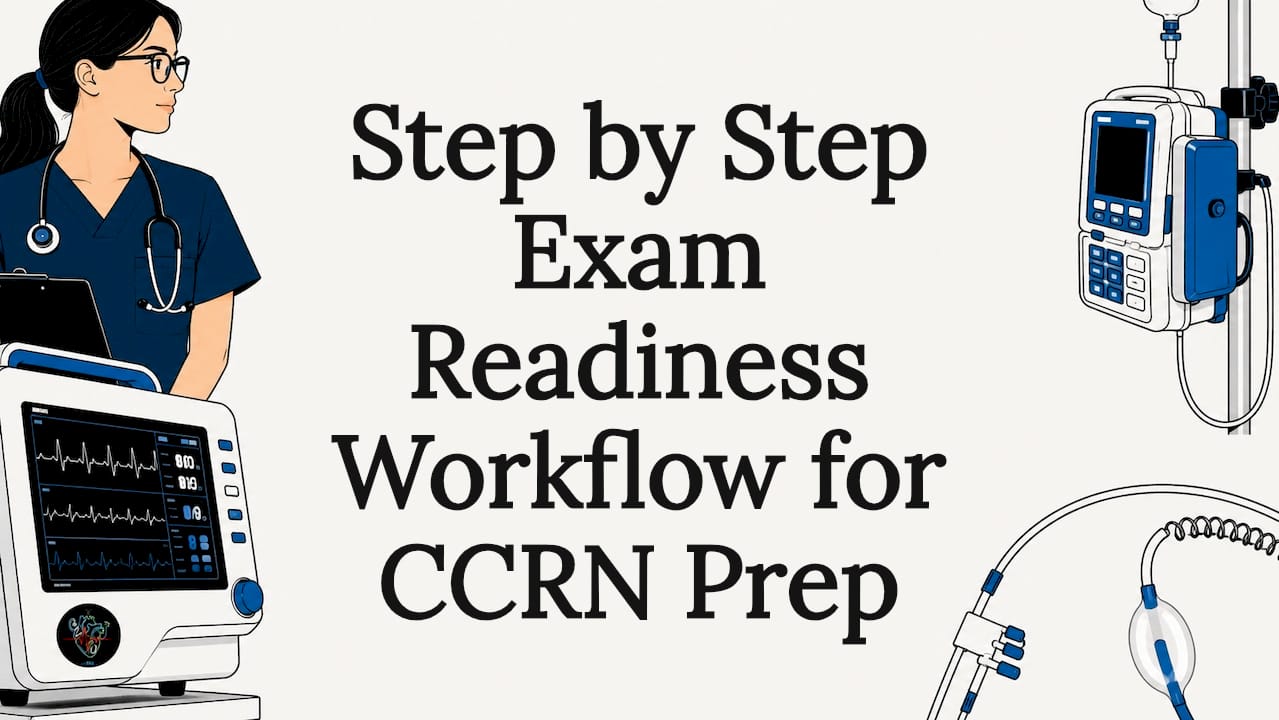 Decorative title card illustration for CCRN prep article