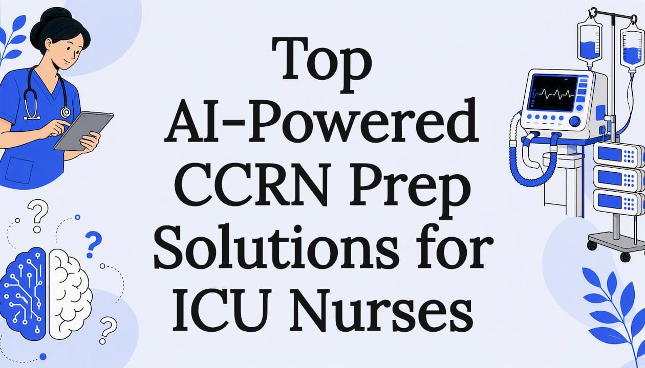 Decorative title card illustration for AI-powered CCRN prep