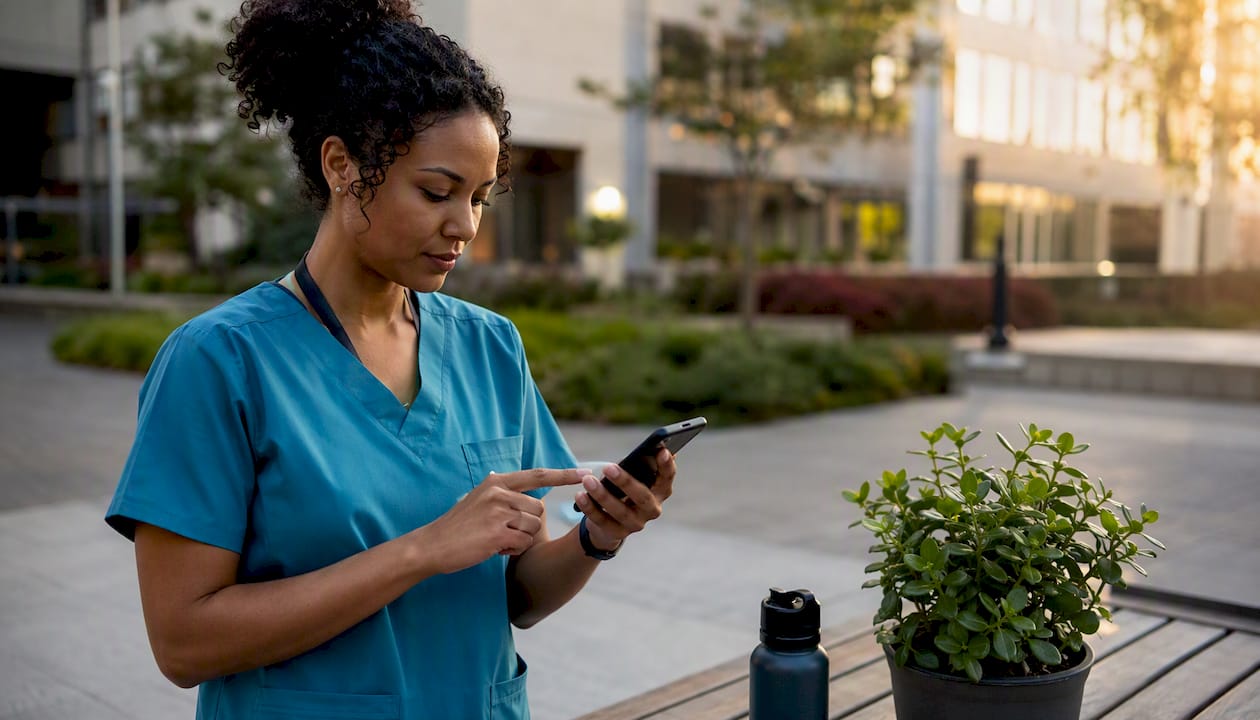 Nurse planning CCRN exam date on calendar