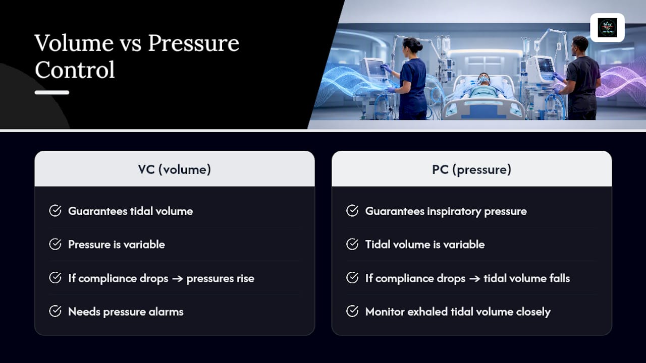 Volume control versus pressure control comparison