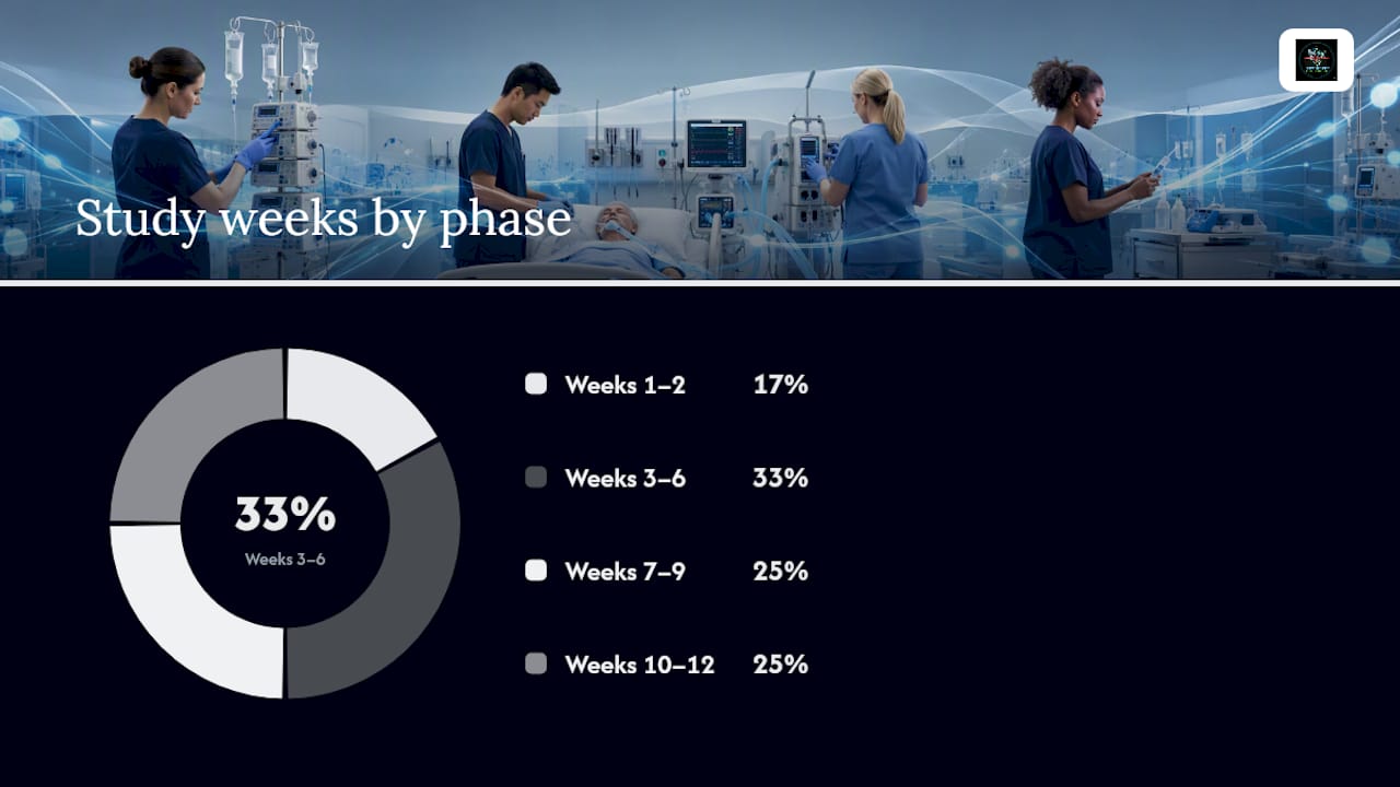 Eight to twelve week CCRN study timeline