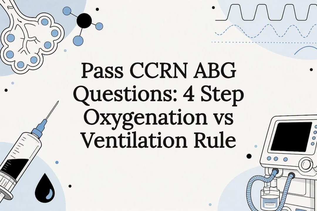 Pass CCRN ABG Questions: 4 Step Oxygenation vs Ventilation Rule