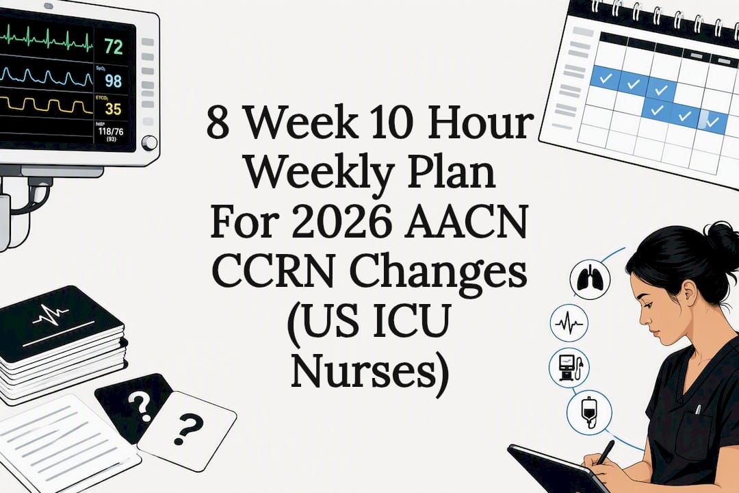 CCRN 2026 study plan title card